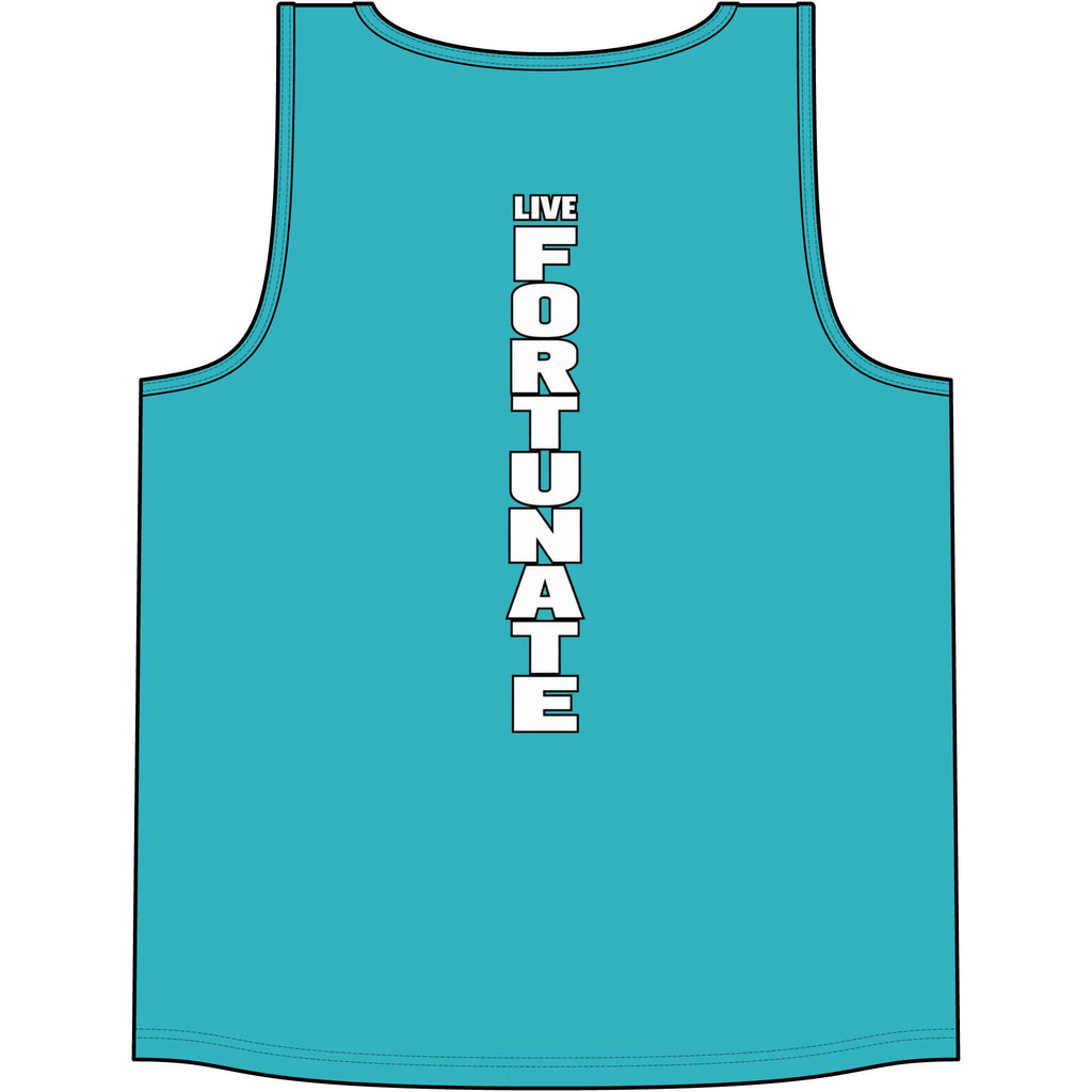 Live Fortunate White Vertical Men's Training Tank