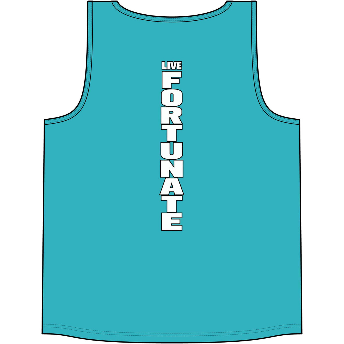 Live Fortunate White Vertical Men's Training Tank
