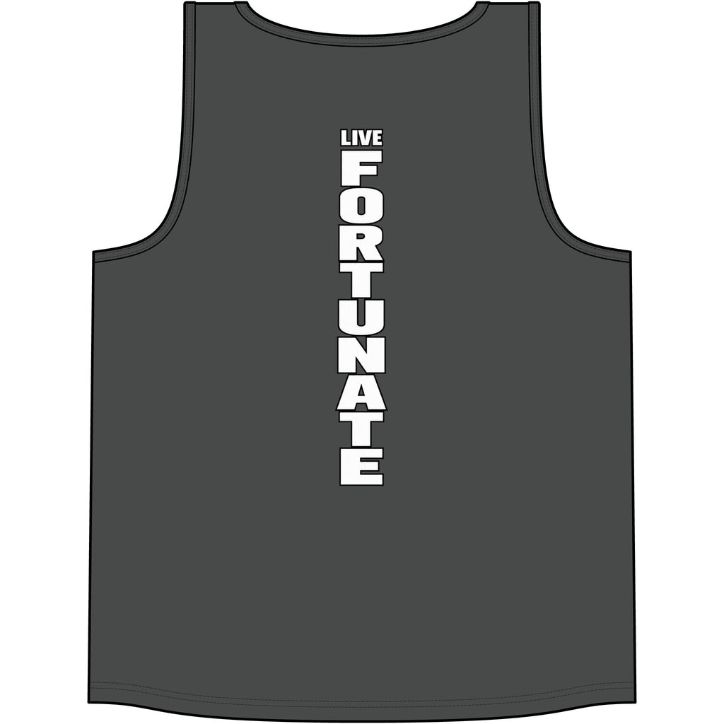 Live Fortunate White Vertical Men's Training Tank