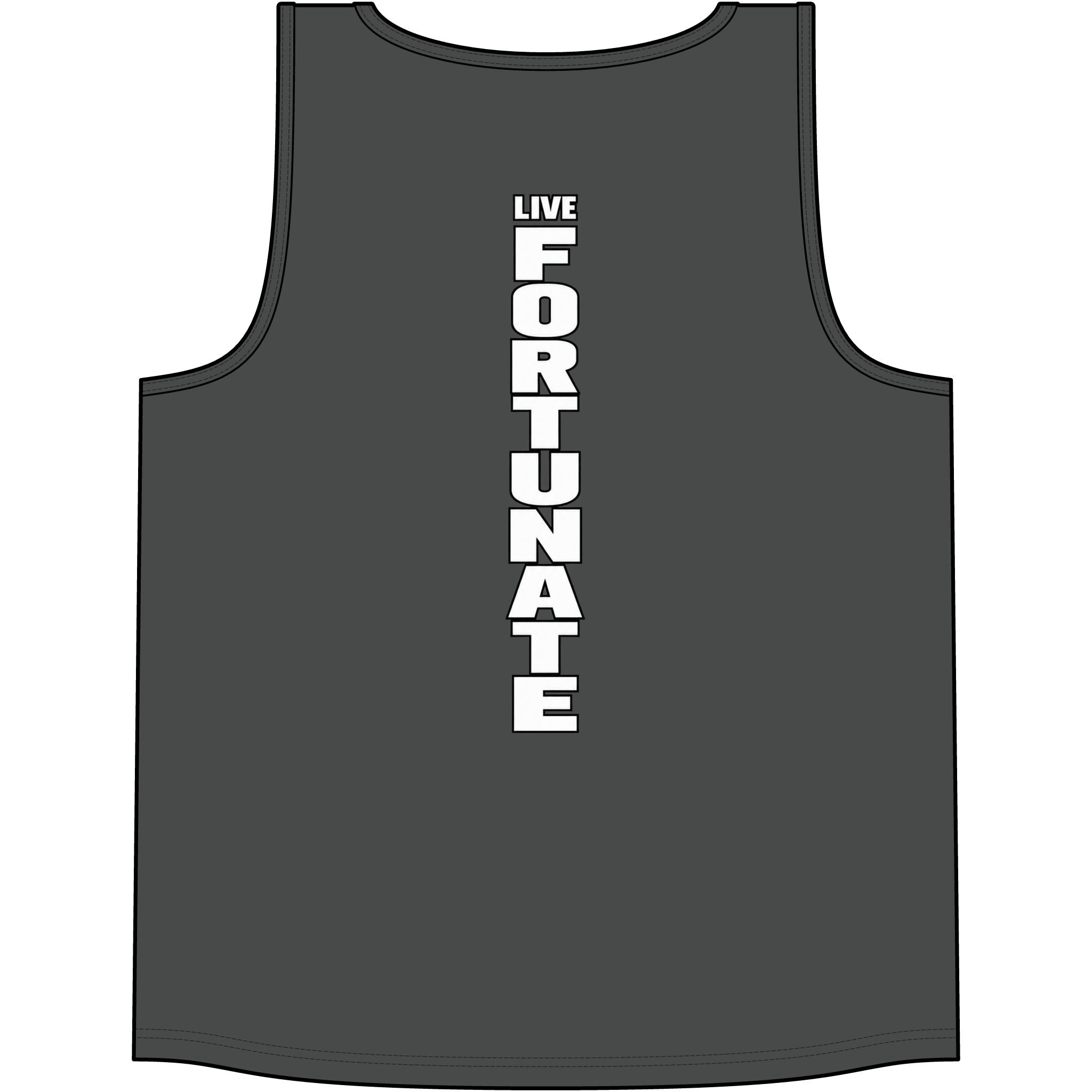 Live Fortunate White Vertical Men's Training Tank