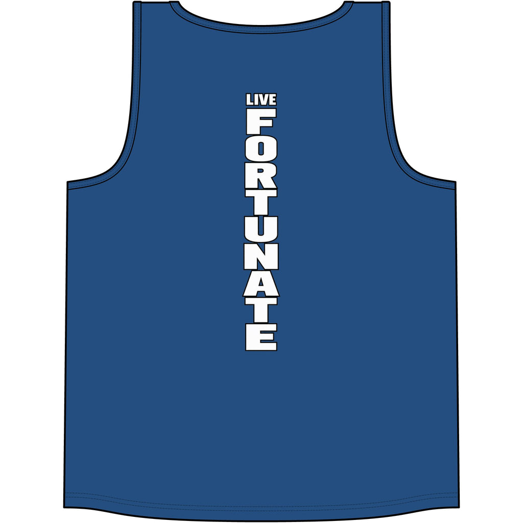 Live Fortunate White Vertical Men's Training Tank