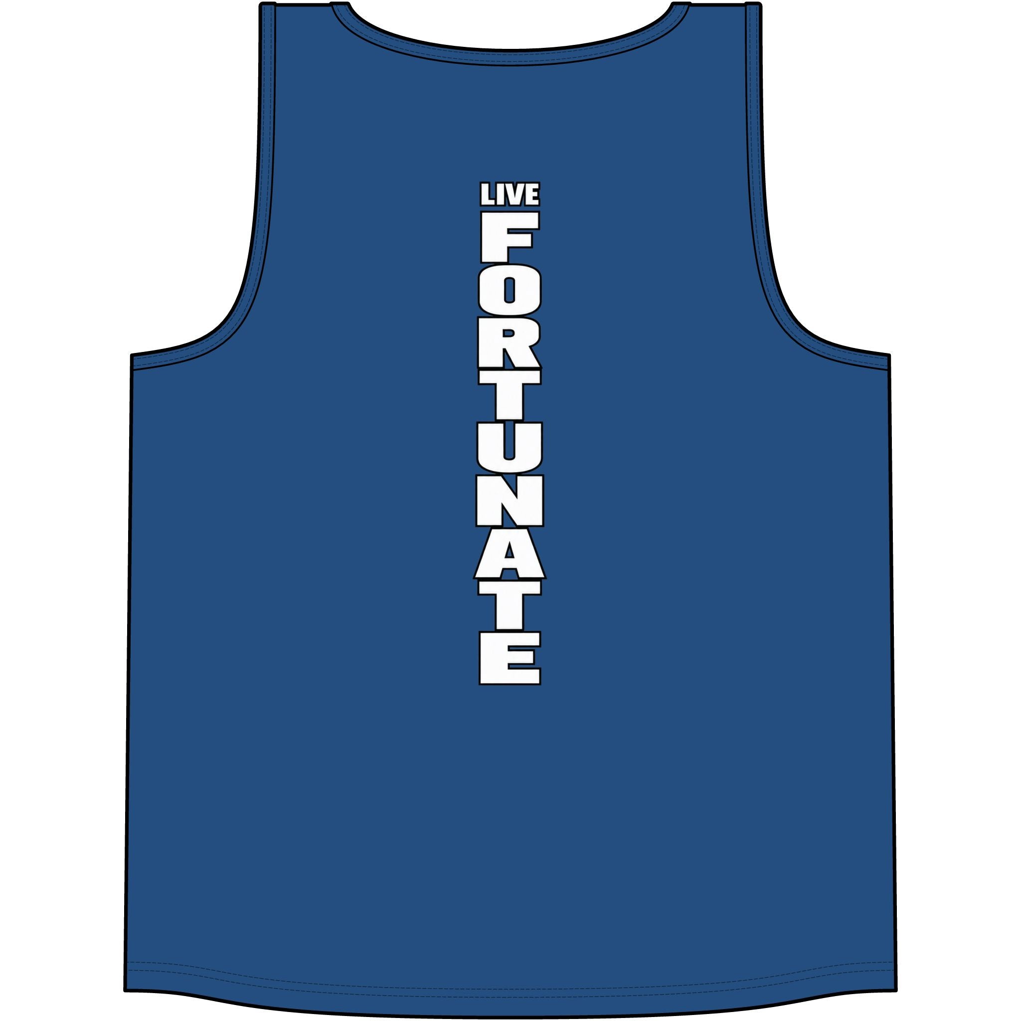 Live Fortunate White Vertical Men's Training Tank
