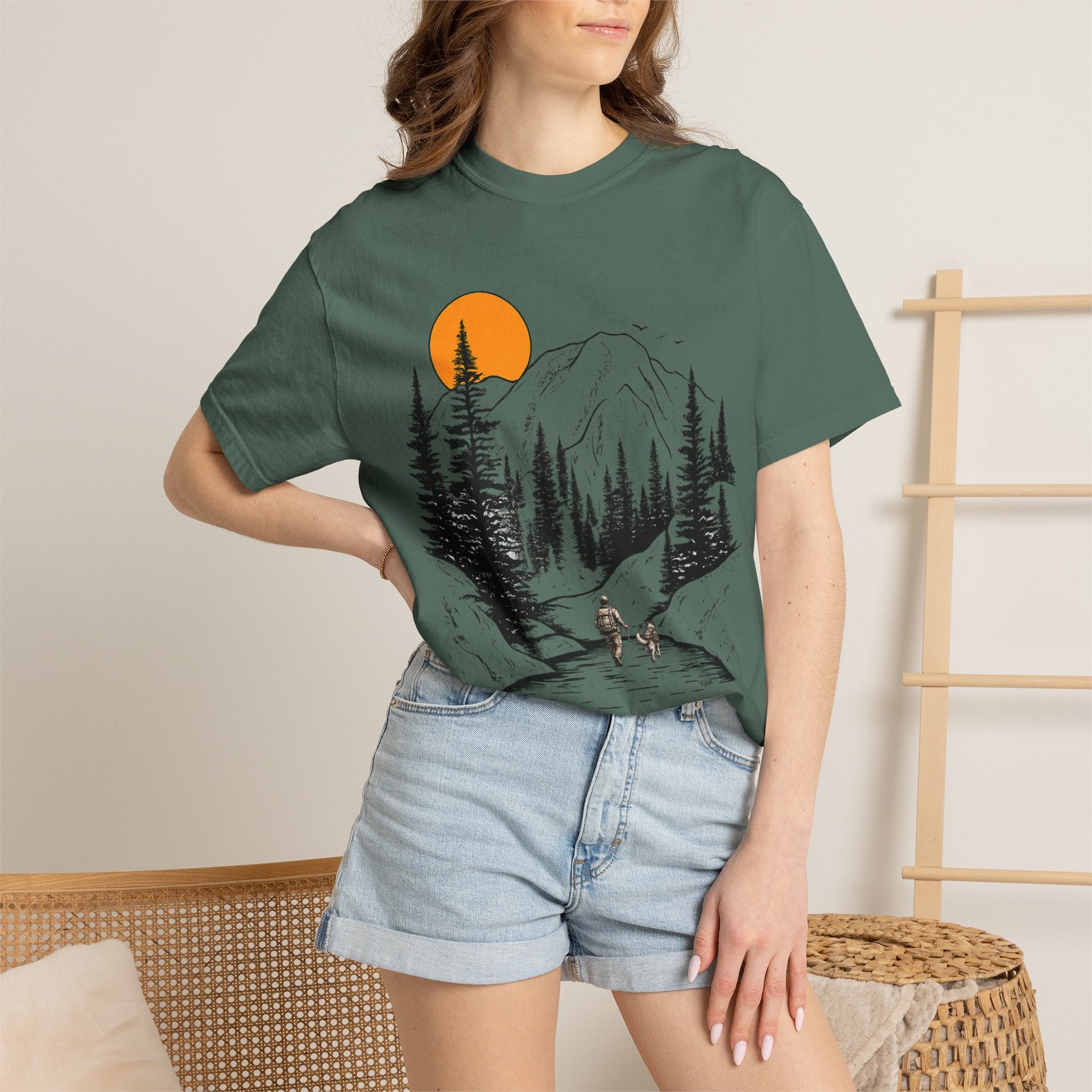 Mountain Sunset Hiking T-Shirt