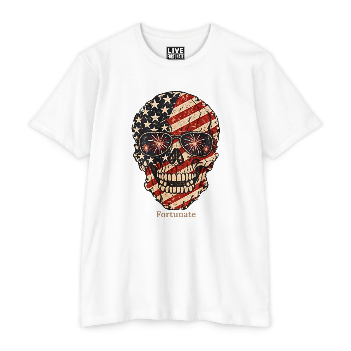 Fortunate American Skull T-Shirt – Live Bold. Live Fortunate.