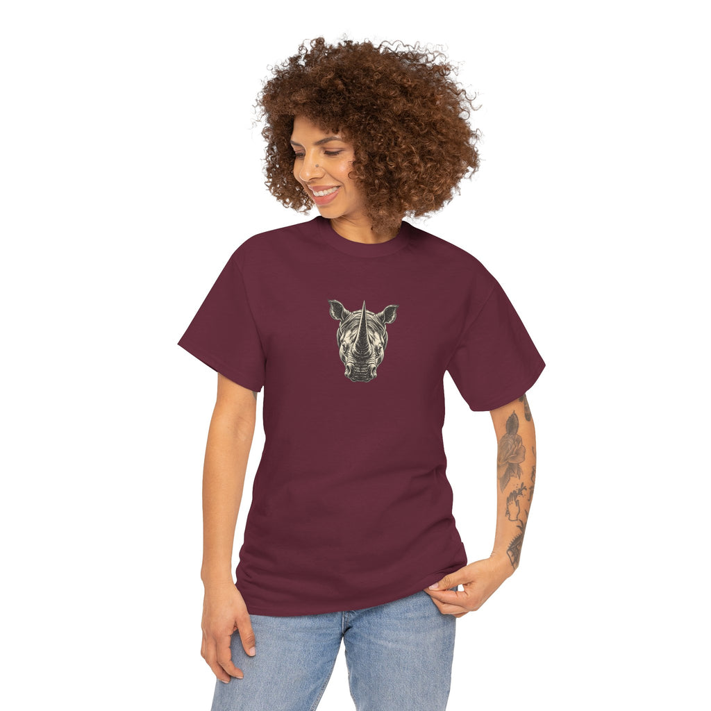 Rhino Mindset Men’s Front & Back Graphic T-Shirt | Live Fortunate