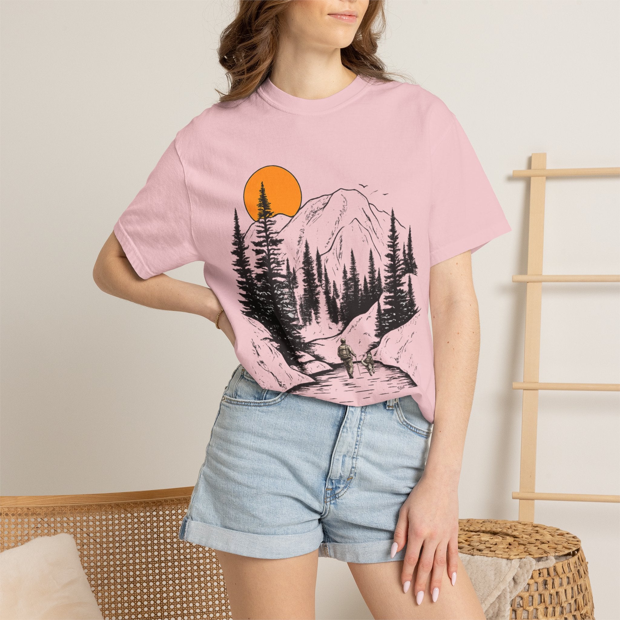 Mountain Sunset Hiking T-Shirt