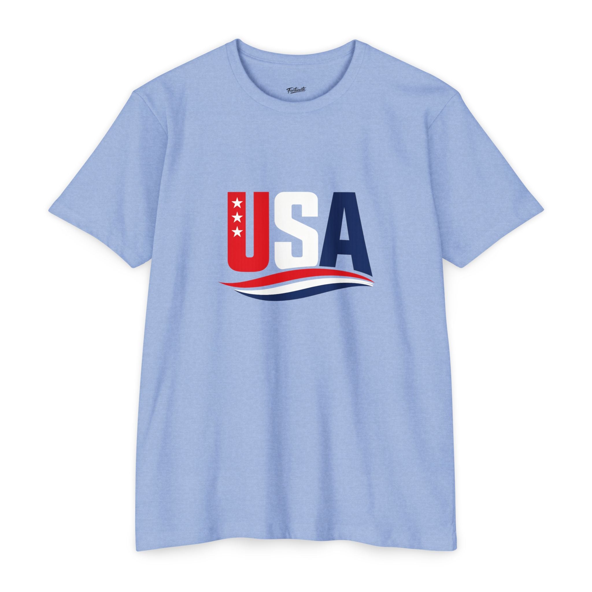 USA Flag Graphic T-Shirt — Patriotic Red White Blue Tee