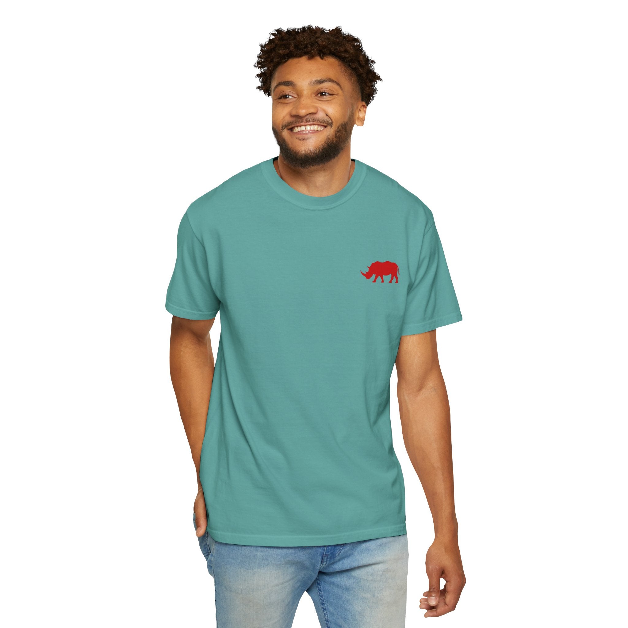 Live Fortunate Rhino T-Shirt — Red Rhino Logo Tee