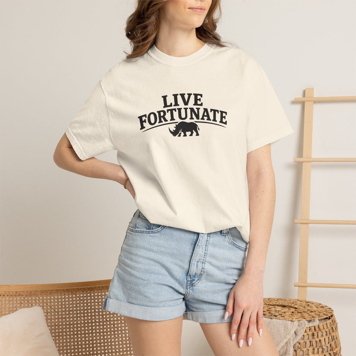 Rhino Logo T-Shirt — LiveFortunate.com Graphic Tee