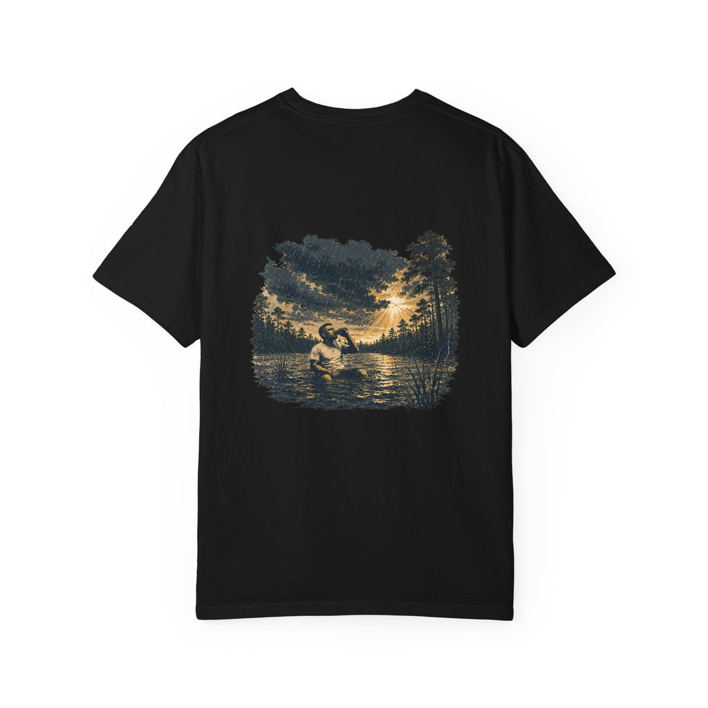 Sunset Vintage T-Shirt — Lake Scene