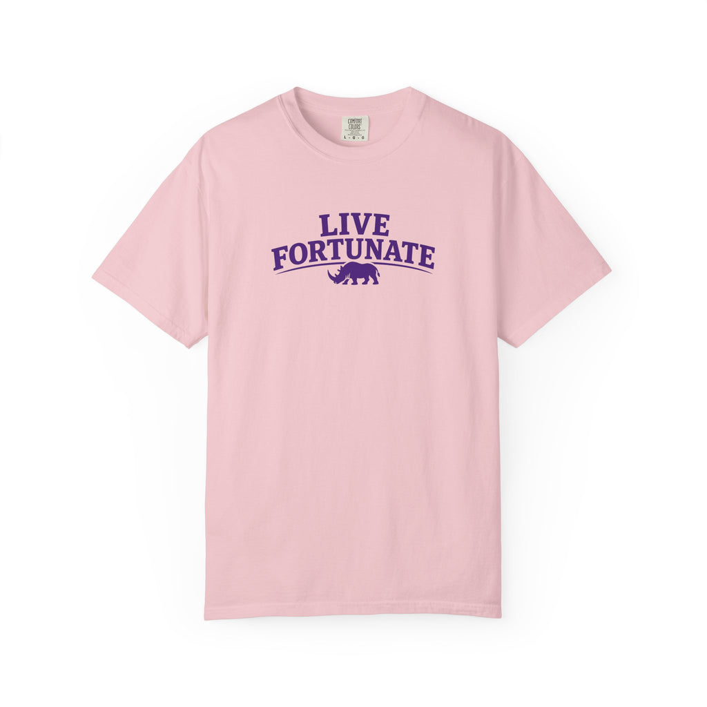 Live Fortunate Rhino Graphic T‑Shirt
