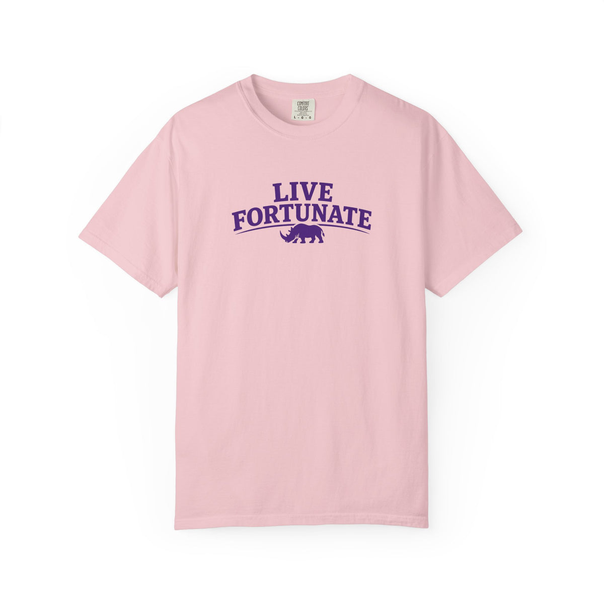 Live Fortunate Rhino Graphic T‑Shirt