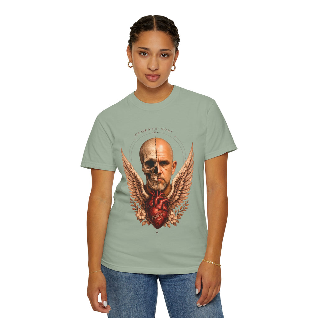 Memento Mori  — Anatomical Heart & Half Skull Graphic Tee