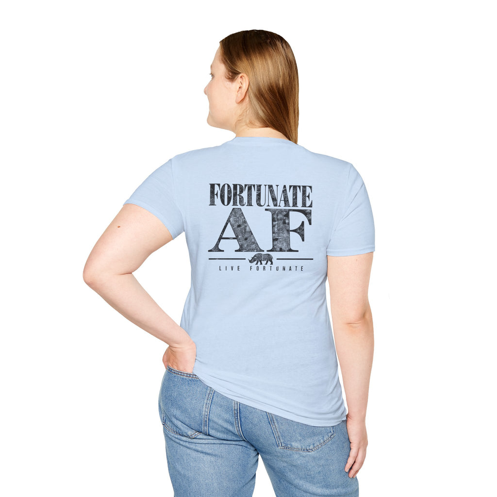 Fortunate AF Rhino Graphic T-shirt Black