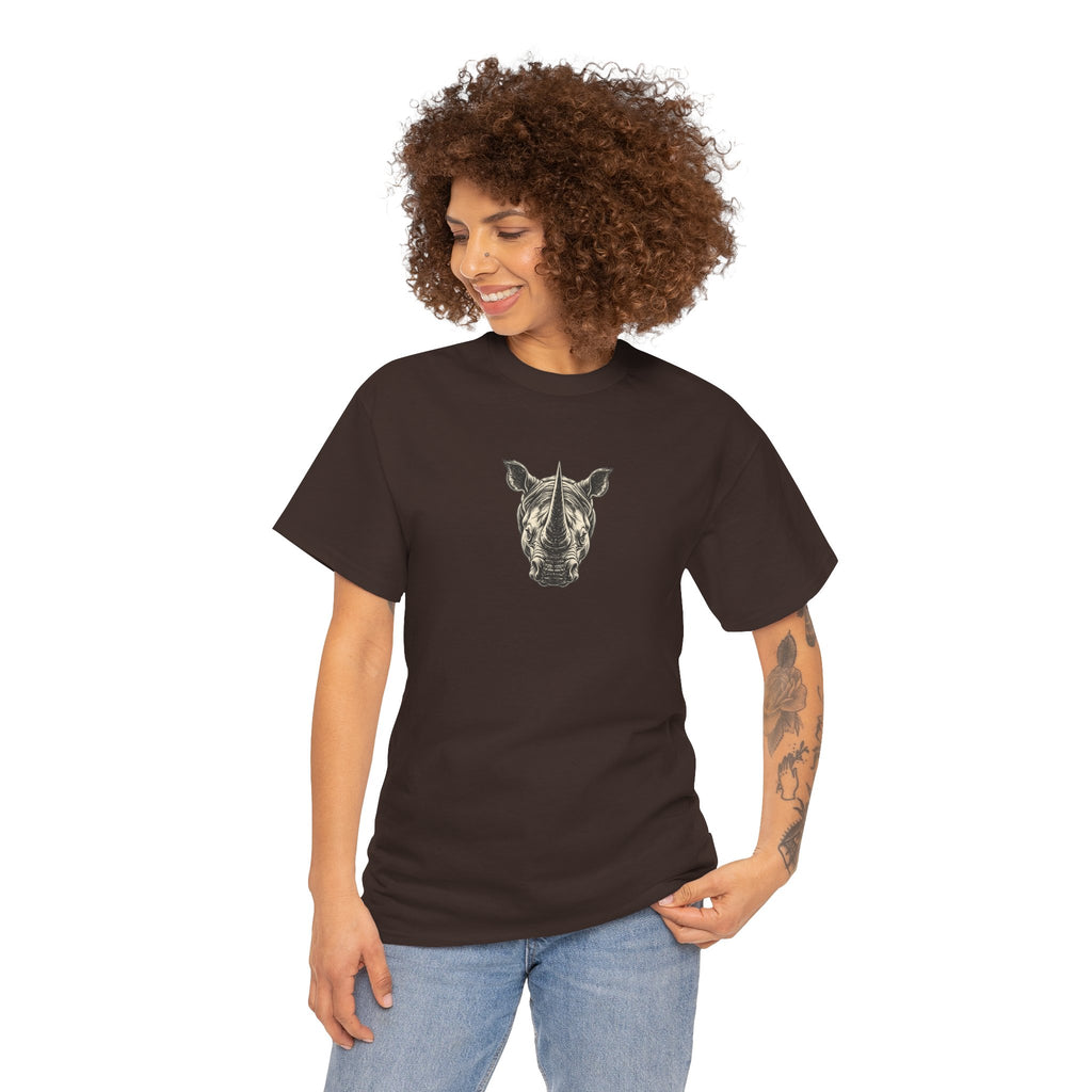 Rhino Mindset Men’s Front & Back Graphic T-Shirt | Live Fortunate