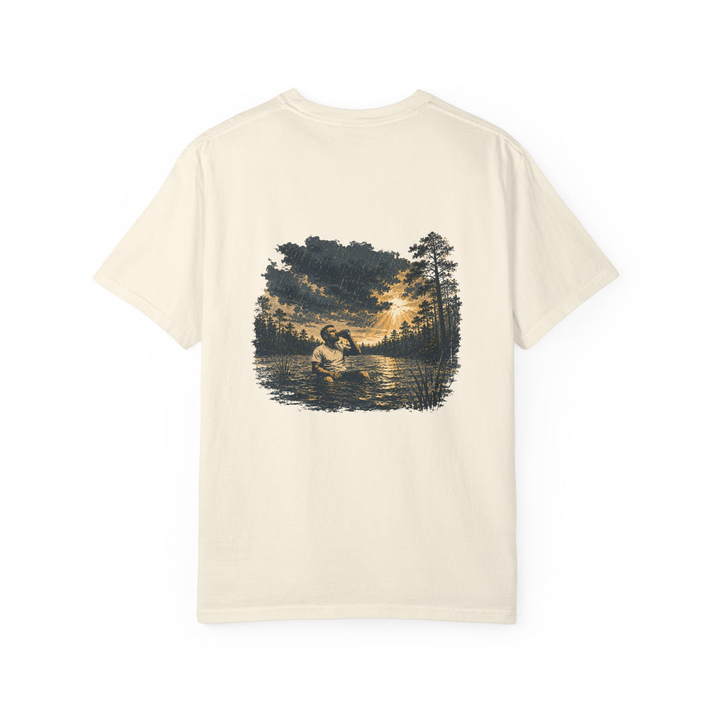 Sunset Vintage T-Shirt — Lake Scene