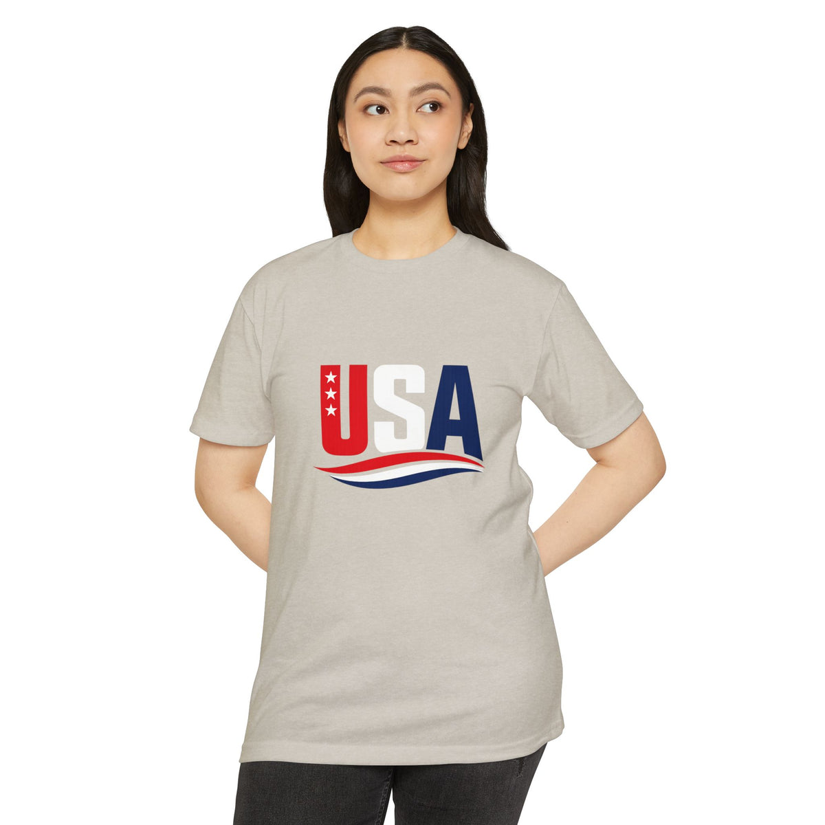 USA Flag Graphic T-Shirt — Patriotic Red White Blue Tee