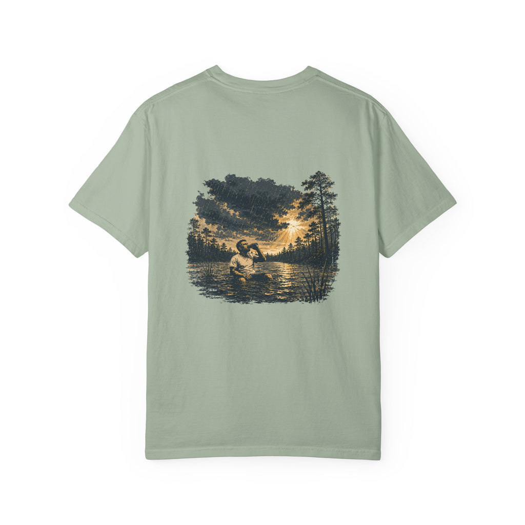 Sunset Vintage T-Shirt — Lake Scene