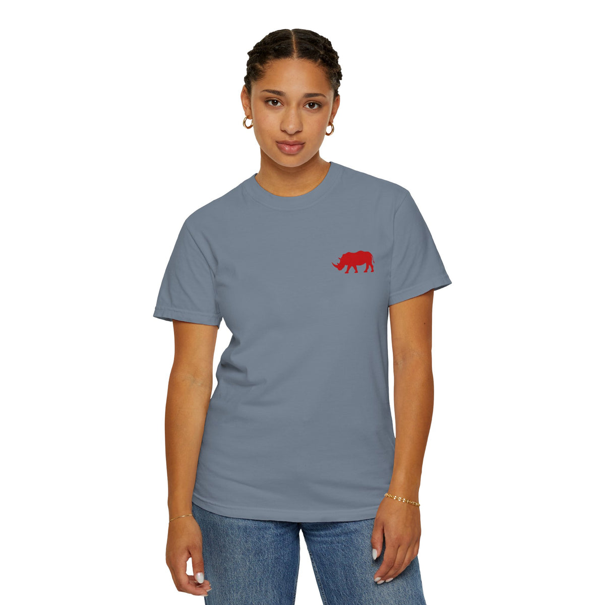 Live Fortunate Rhino T-Shirt — Red Rhino Logo Tee