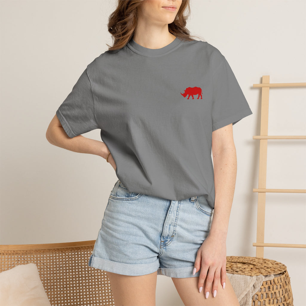 Live Fortunate Rhino T-Shirt — Red Rhino Logo Tee