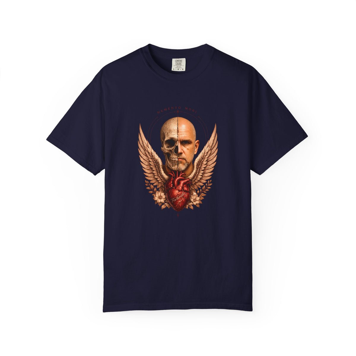 Memento Mori  — Anatomical Heart & Half Skull Graphic Tee