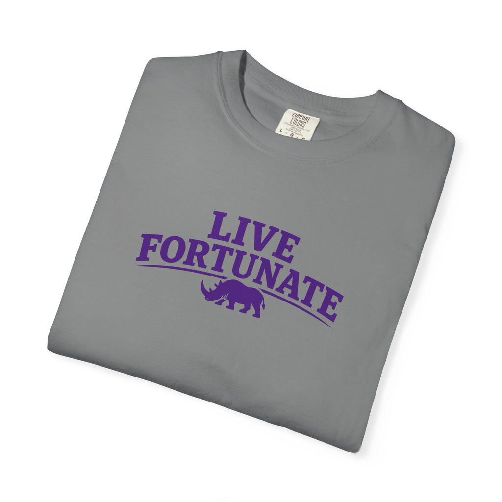 Live Fortunate Rhino Graphic T‑Shirt