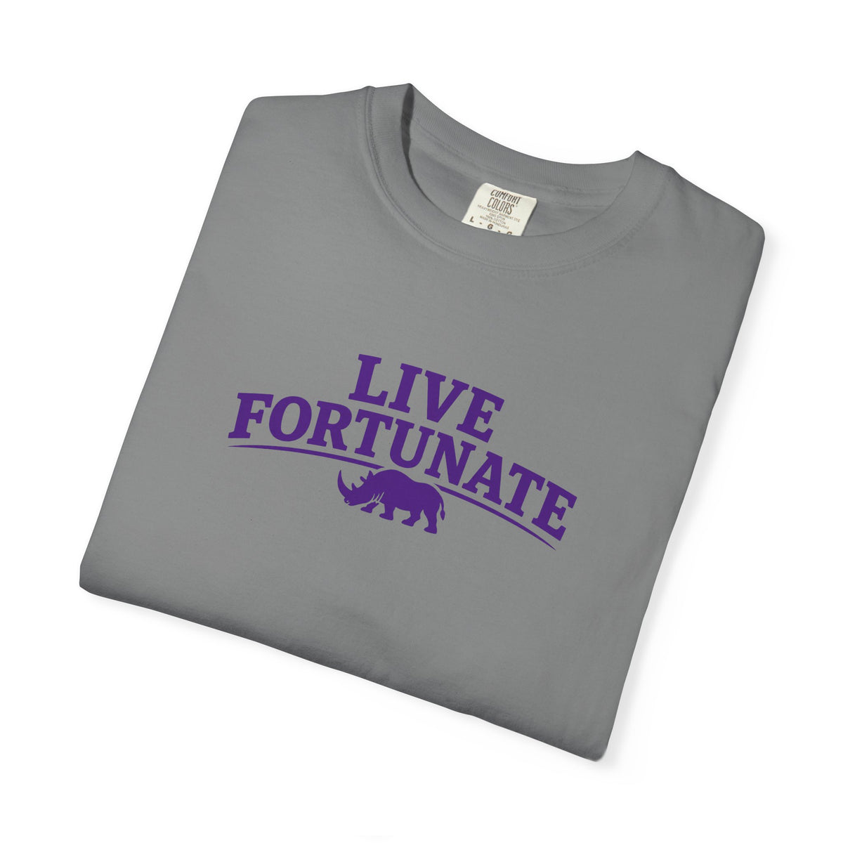 Live Fortunate Rhino Graphic T‑Shirt