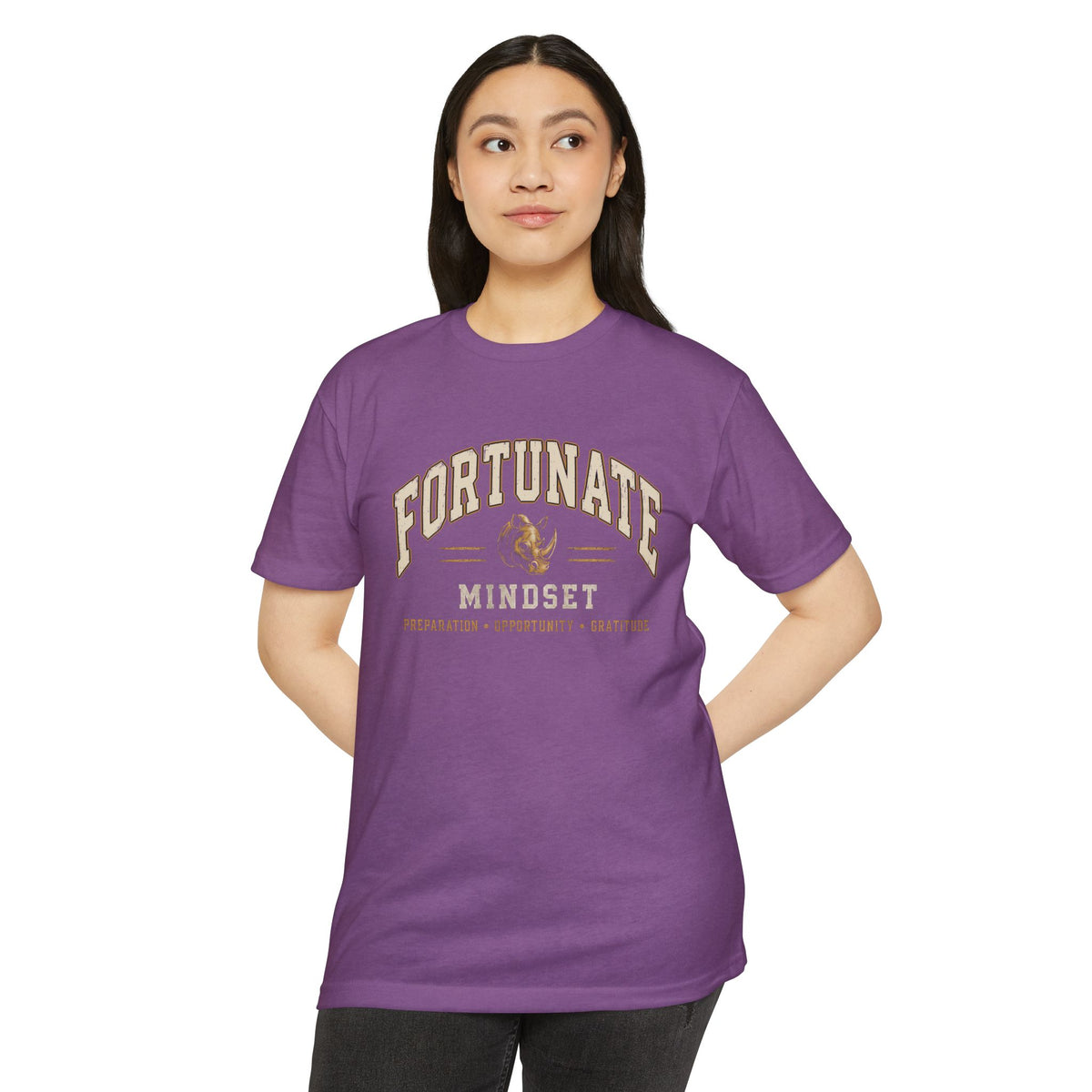Fortunate Mindset Men’s Vintage Rhino Graphic T-Shirt | Live Fortunate