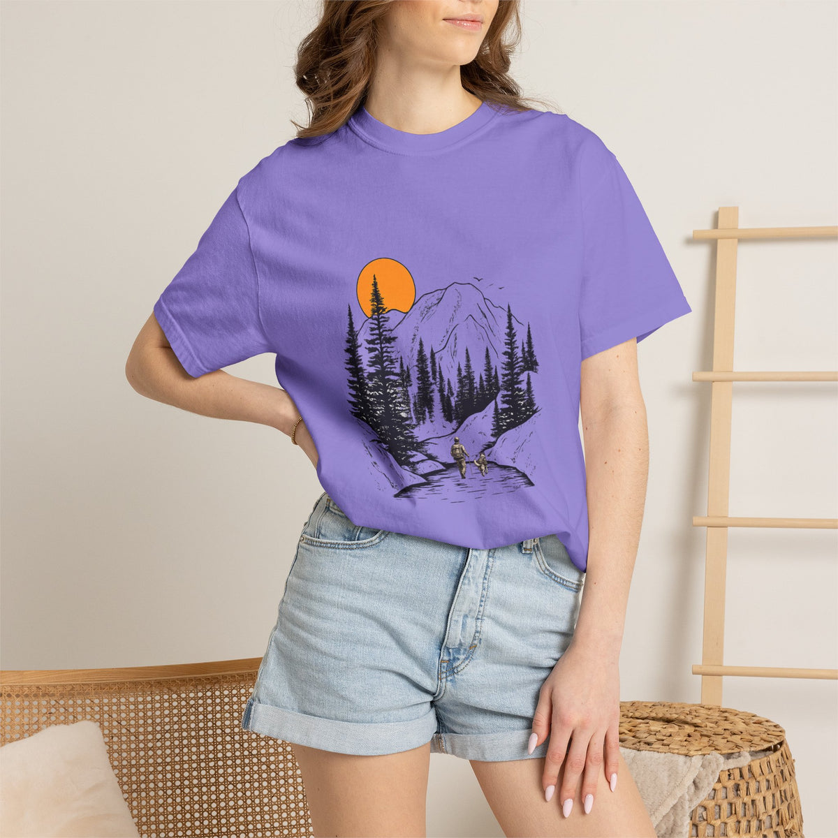 Mountain Sunset Hiking T-Shirt