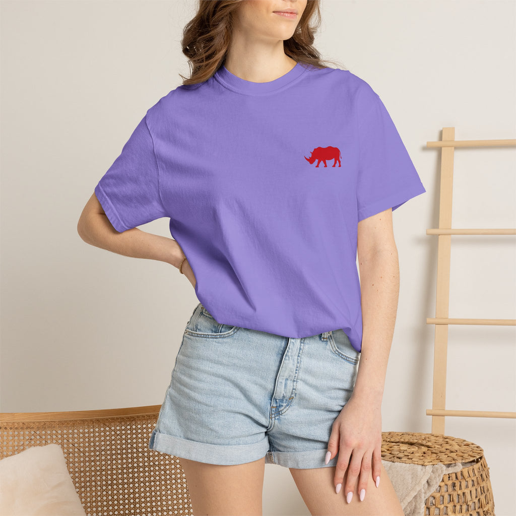 Live Fortunate Rhino T-Shirt — Red Rhino Logo Tee