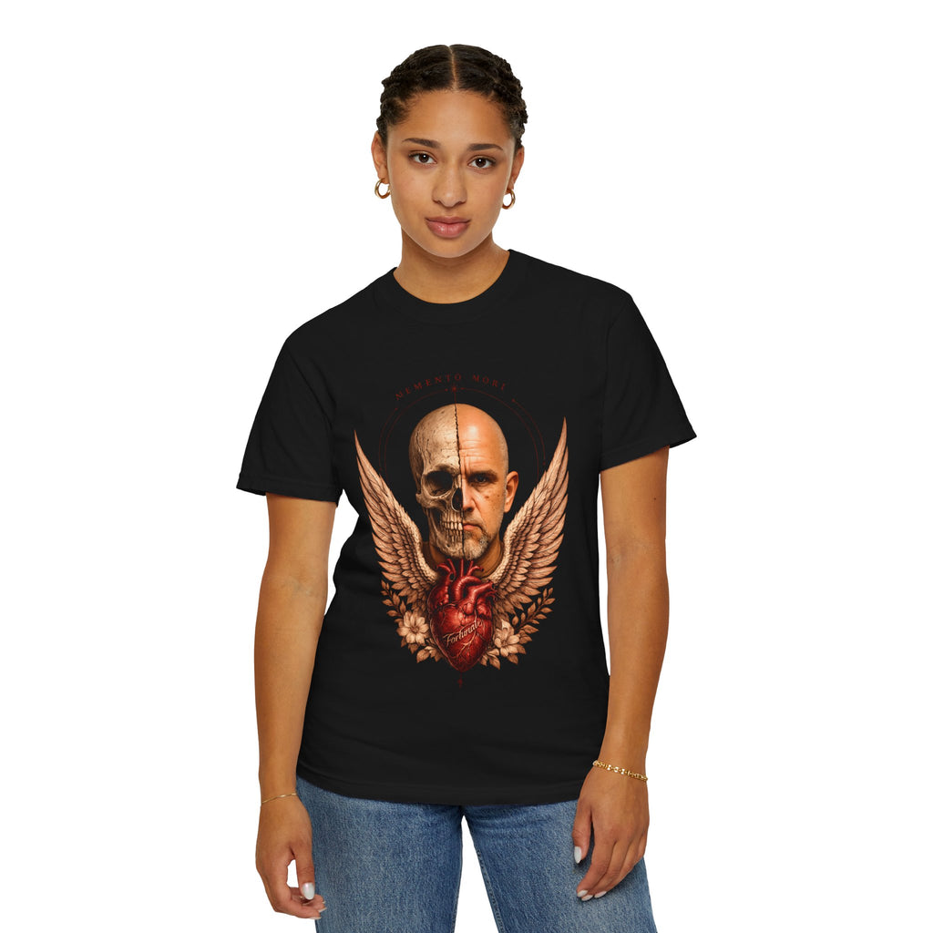 Memento Mori  — Anatomical Heart & Half Skull Graphic Tee