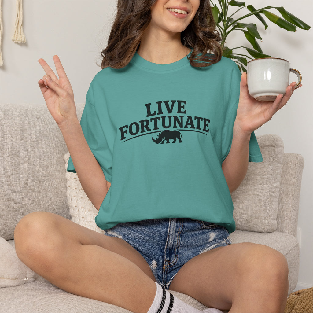 Rhino Logo T-Shirt — LiveFortunate.com Graphic Tee