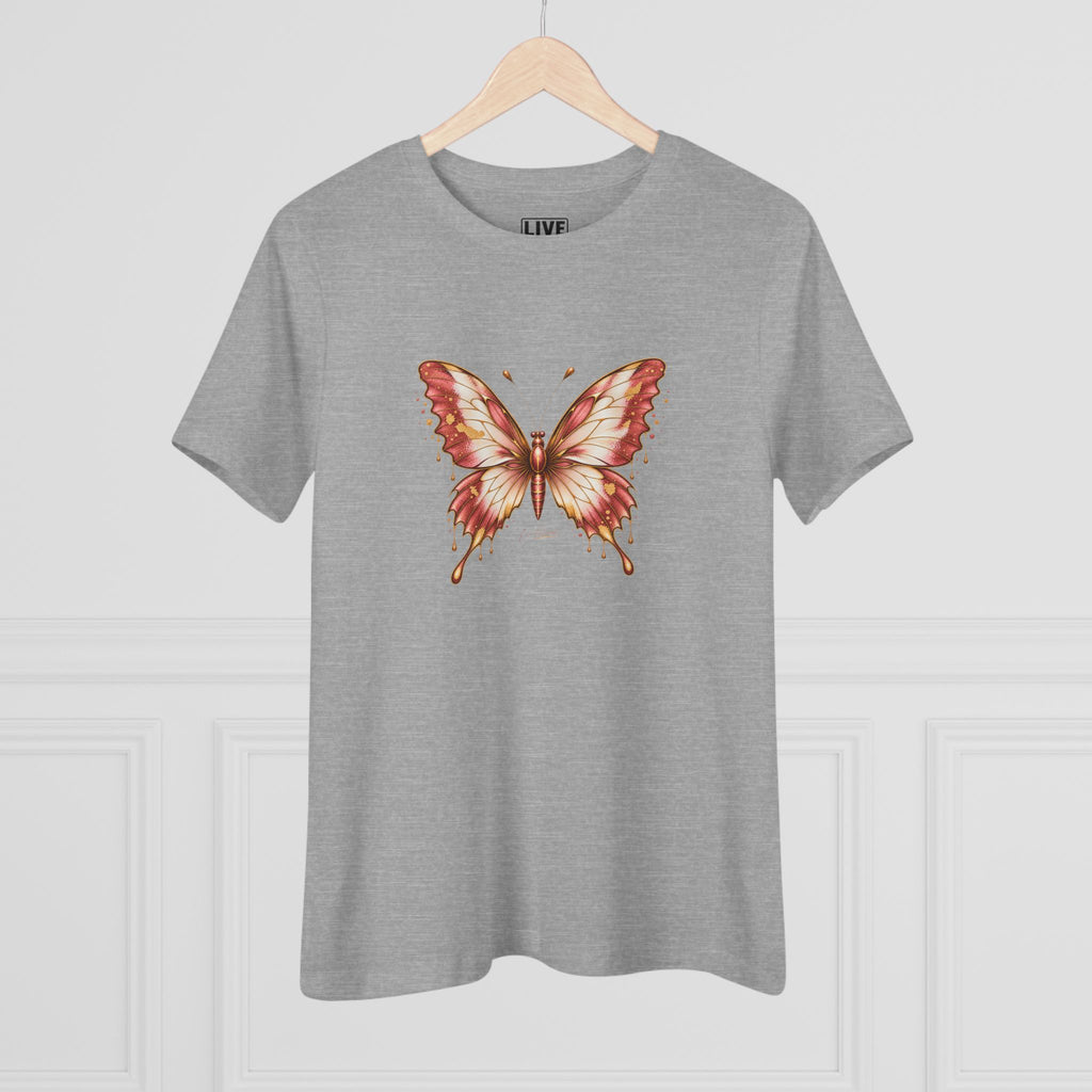 Butterfly Graphic Tee — Women's Dusty Rose Butterfly Shirt