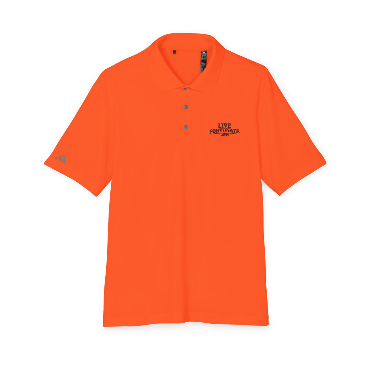 Live Fortunate Men’s Adidas Performance Polo – Embroidered Rhino Logo