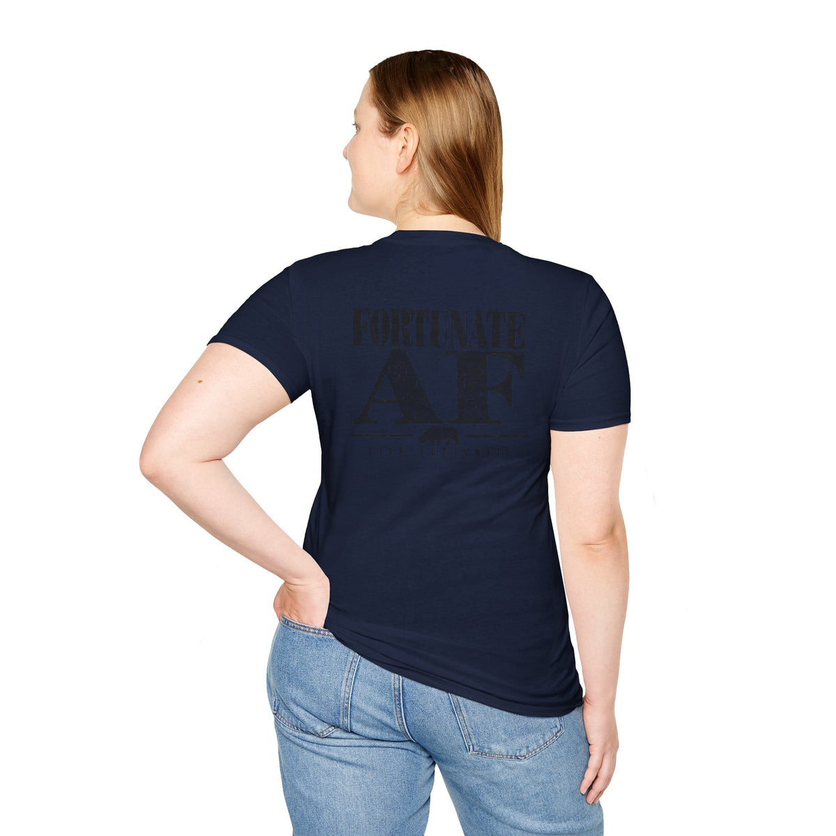 Fortunate AF Rhino Graphic T-shirt Black