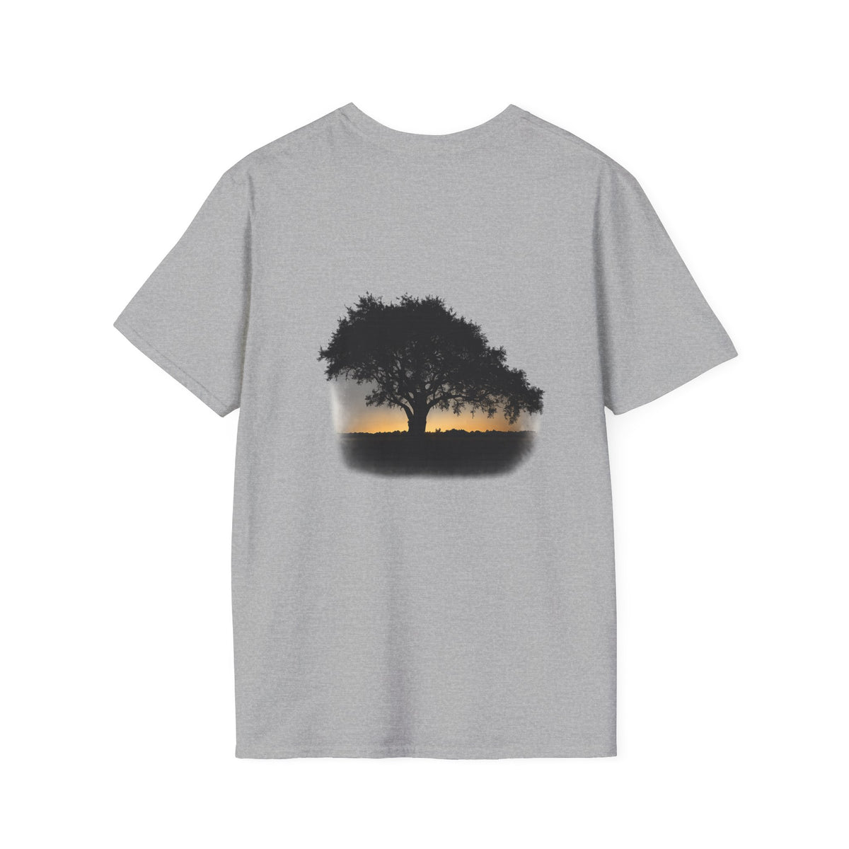 Tree of Clues Sunset T-Shirt — Silhouette Nature Graphic Tee