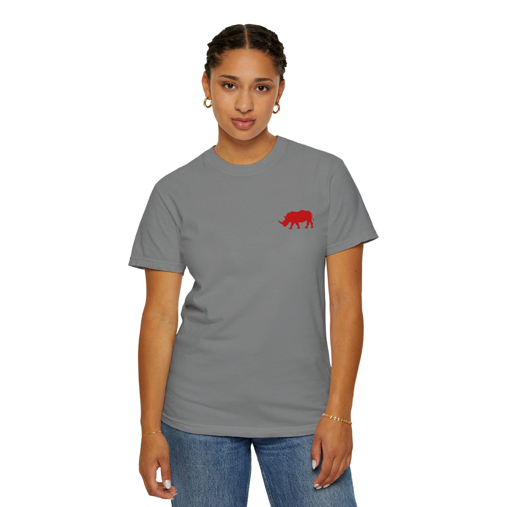 Live Fortunate Rhino T-Shirt — Red Rhino Logo Tee