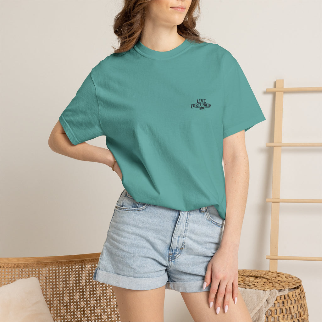 Sunset Vintage T-Shirt — Lake Scene