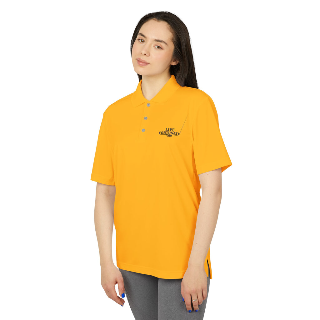 Live Fortunate Men’s Adidas Performance Polo – Embroidered Rhino Logo