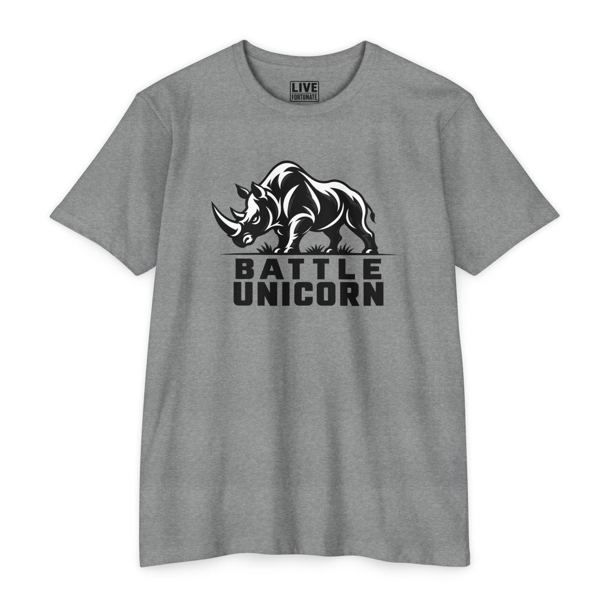 Battle Unicorn Rhino Tee | Live Fortunate