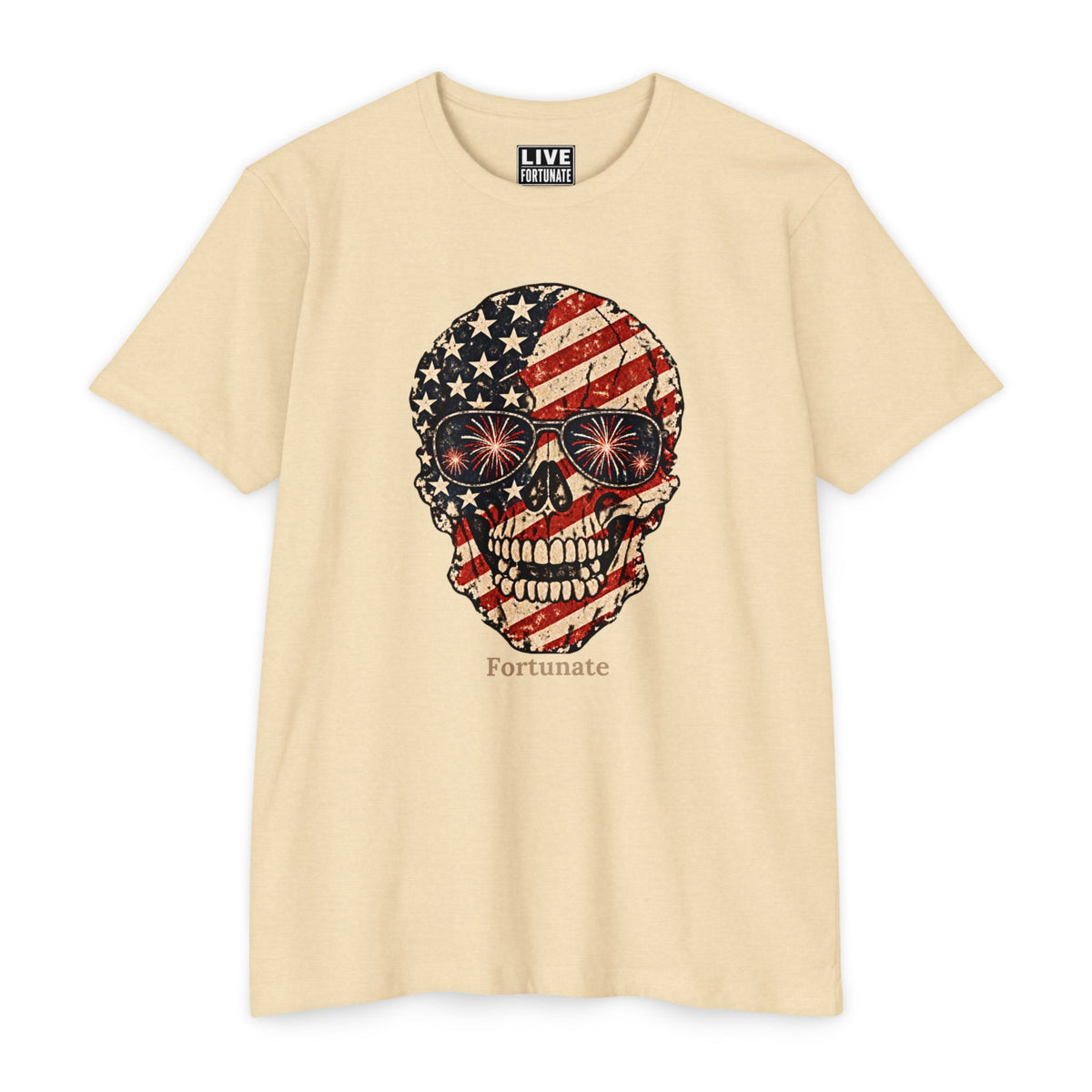 Fortunate American Skull T-Shirt – Live Bold. Live Fortunate.