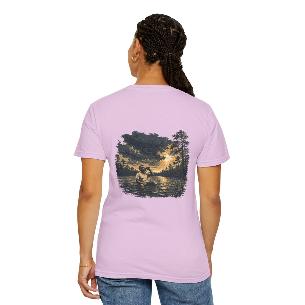 Sunset Vintage T-Shirt — Lake Scene