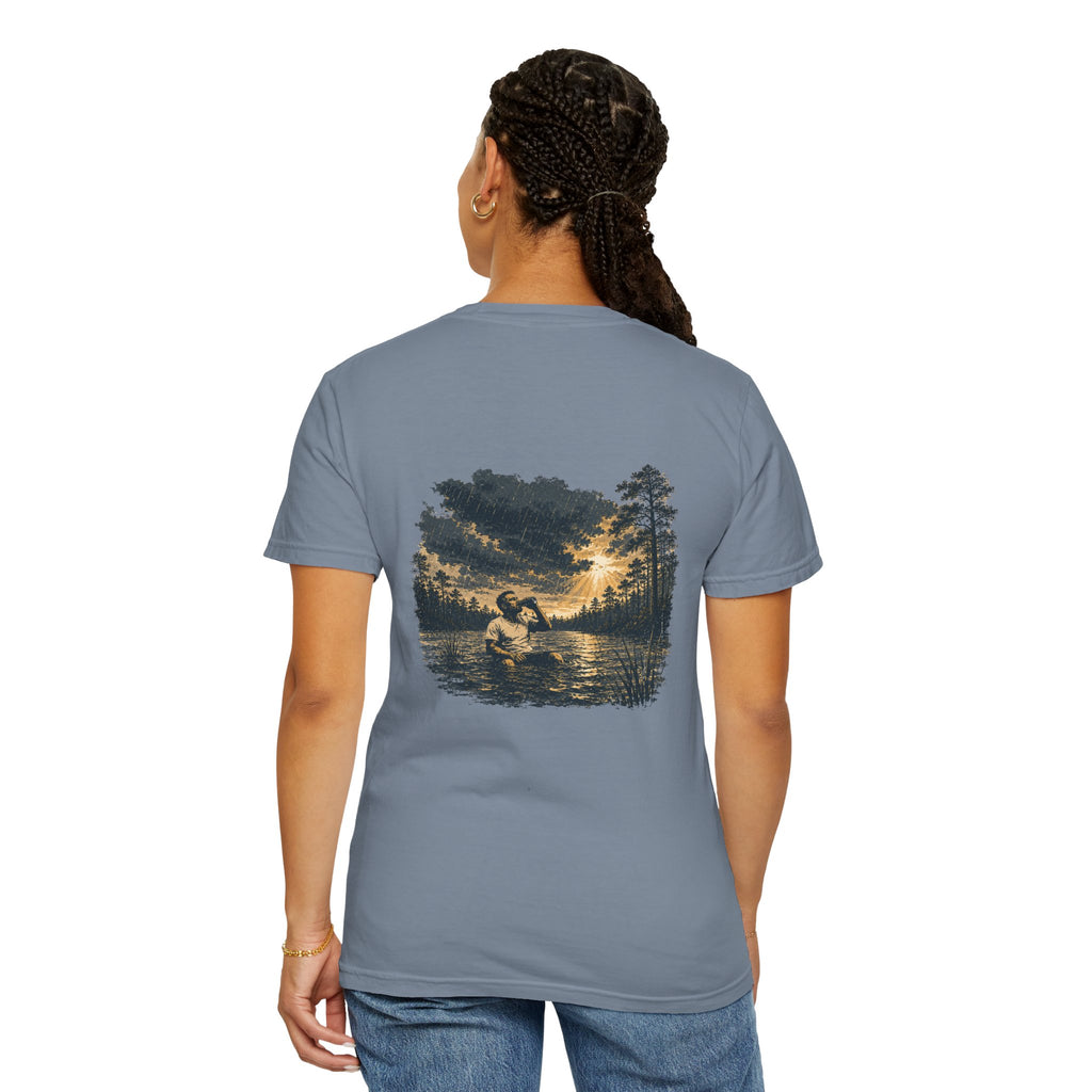 Sunset Vintage T-Shirt — Lake Scene