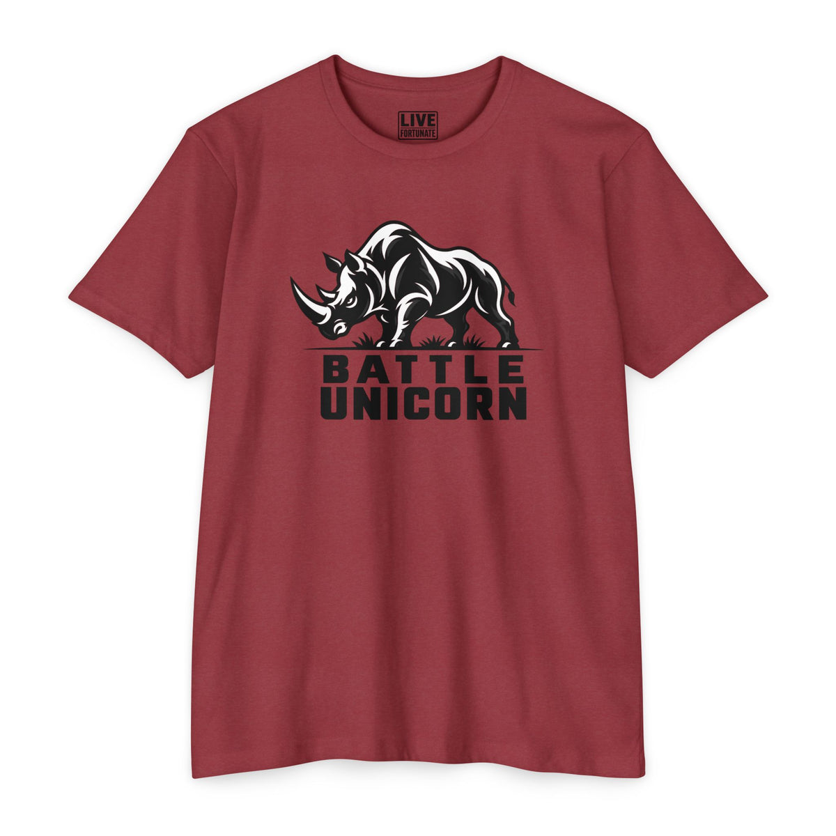 Battle Unicorn Rhino Tee | Live Fortunate