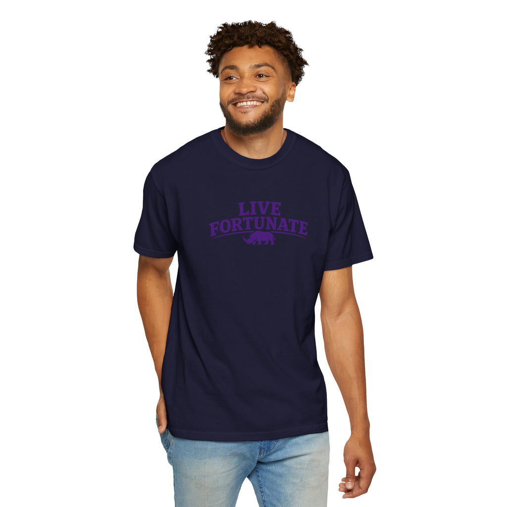 Live Fortunate Rhino Graphic T‑Shirt