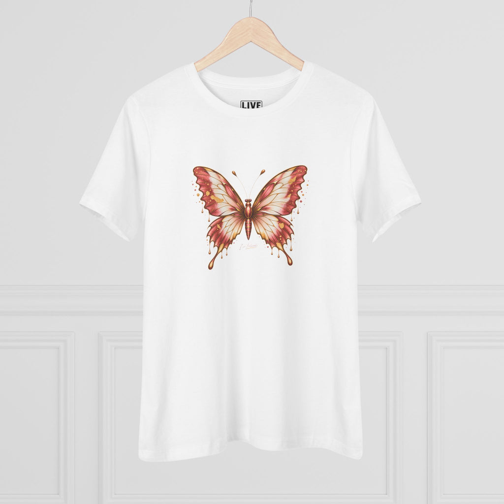 Butterfly Graphic Tee — Women's Dusty Rose Butterfly Shirt
