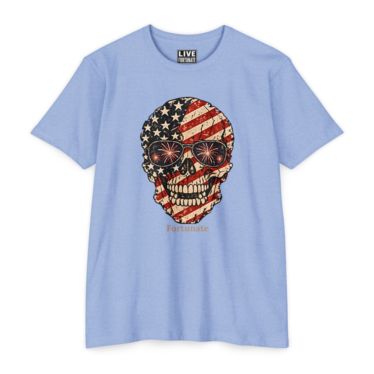 Fortunate American Skull T-Shirt – Live Bold. Live Fortunate.