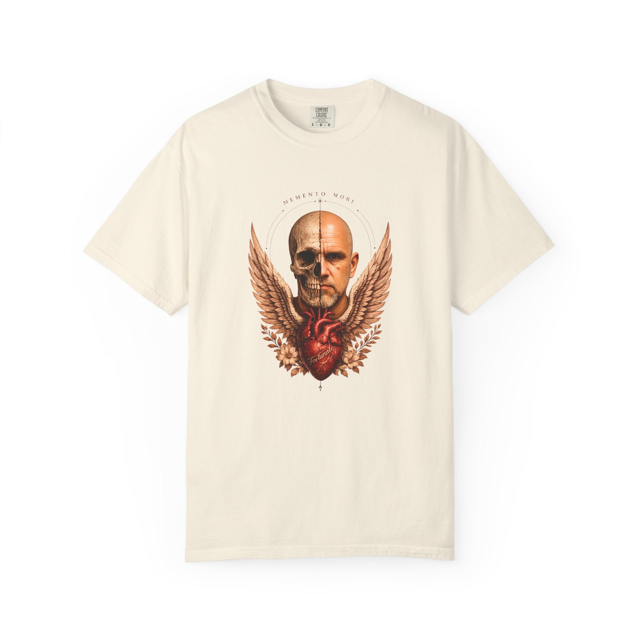 Memento Mori  — Anatomical Heart & Half Skull Graphic Tee