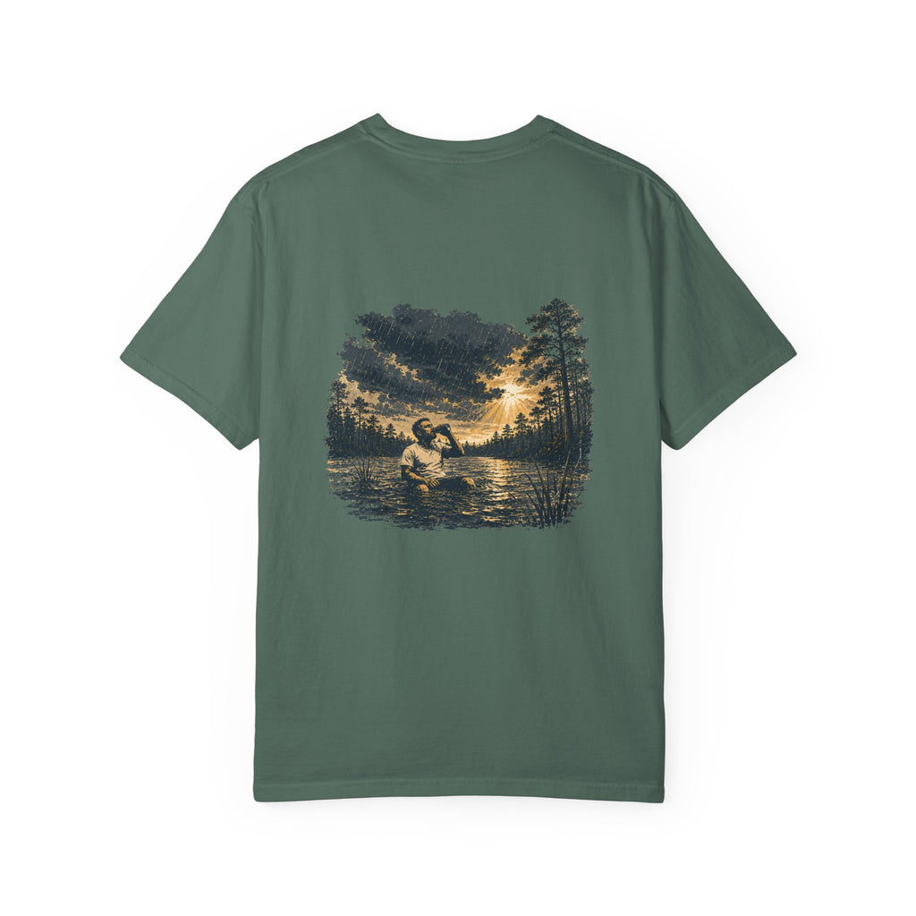 Sunset Vintage T-Shirt — Lake Scene