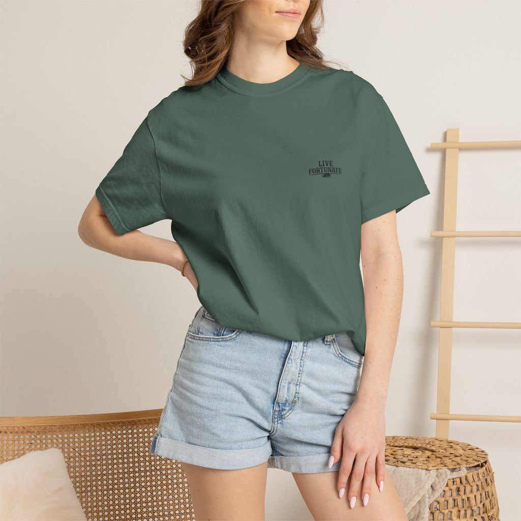 Sunset Vintage T-Shirt — Lake Scene